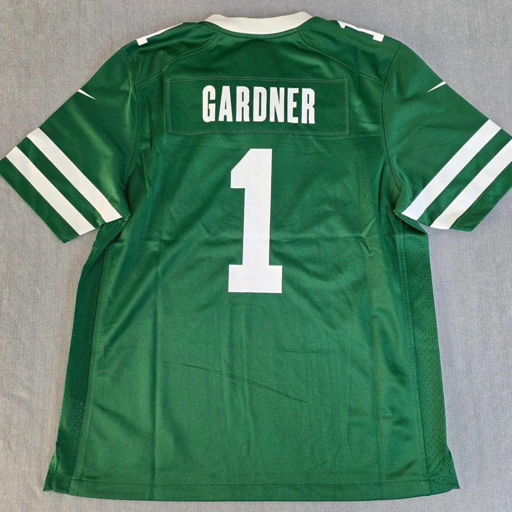 Nike Sauce Gardner Jersey Mens Large Green New York Jets NFL Football 1 New